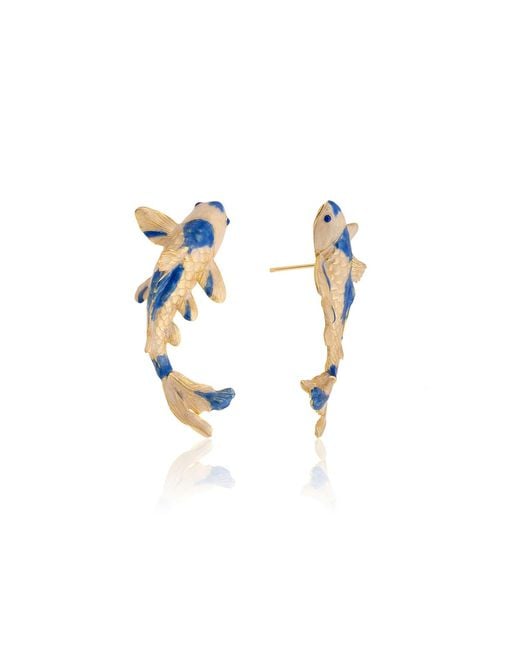 Milou Jewelry Metallic Koi Fish Earrings