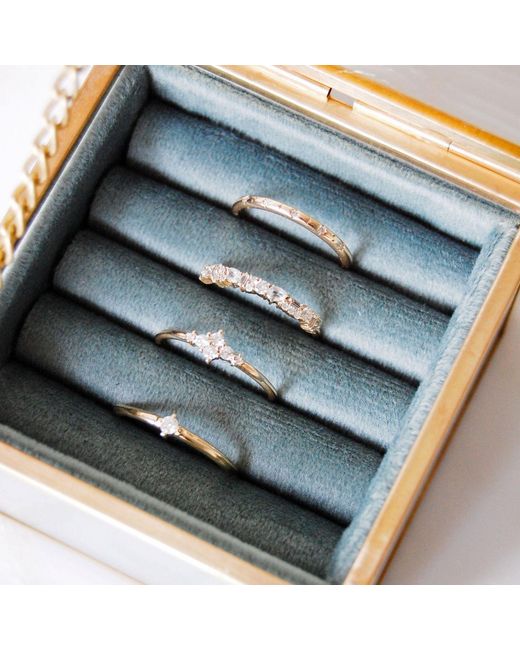 Zohreh Metallic Celestial Diamond Band Ring 9K