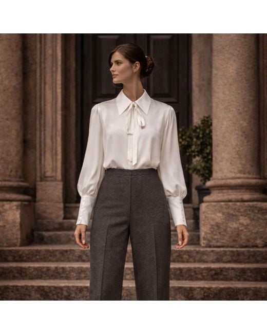 NUMBAT Gray Iris Tweed Trousers