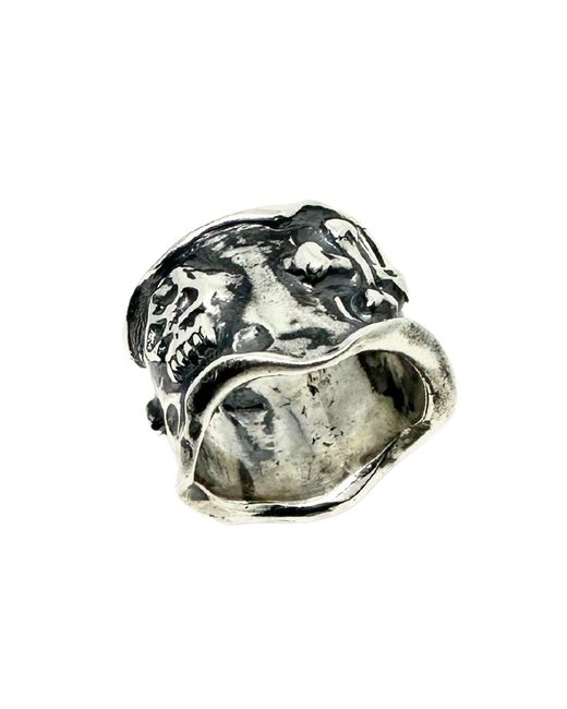 Tg-Jewellery by Tamara Gervasio Green Skulls And Bones Ring – Sterling