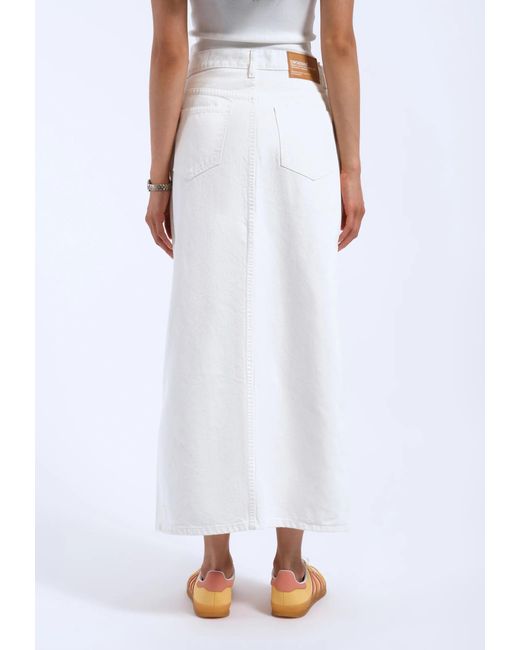 Dr. Denim White Myra Skirt