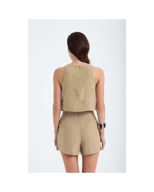 Monlicia Natural Neutrals Reve Linen Short