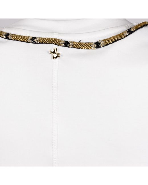 House of Laines London White Laines Couture Embellished & Wrap Around Snake T-Shirt