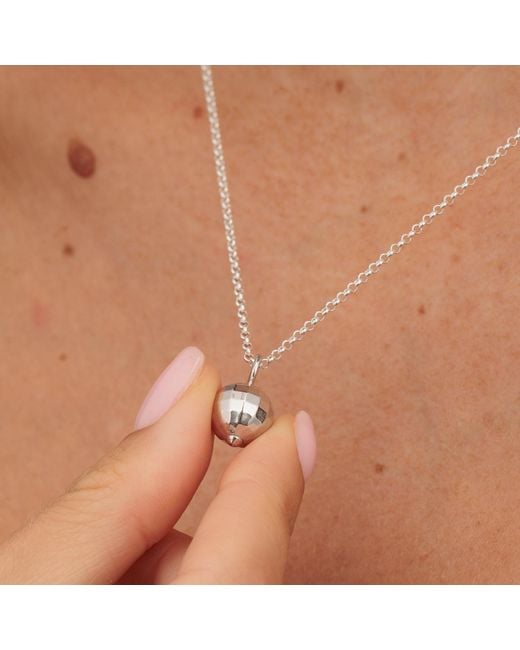 Scream Pretty Metallic Disco Ball Charm Necklace