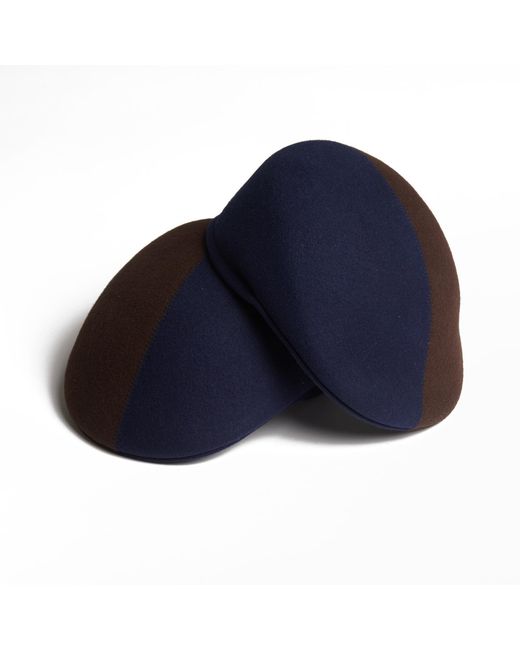 Dasmarca Hats Brown Presley Two Tone Blocked Felt Cap for men