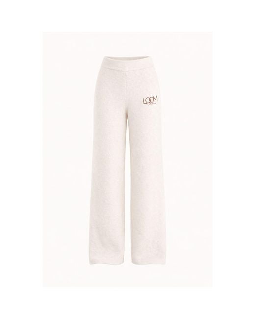 Loom Archives Natural Neutrals Loom Knit Straight Leg Vanilla Trouser