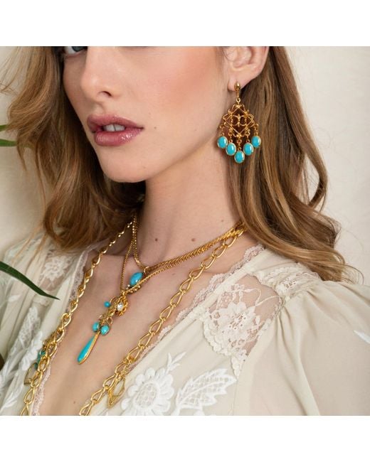 Caramel Vintage Jewellery Metallic Vintage Plated Festival Necklace