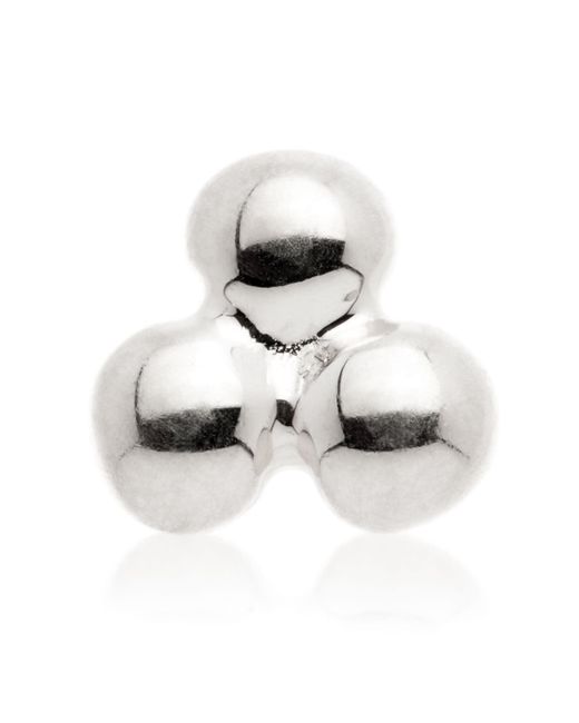 Tish Lyon Metallic Ama 14Ct Solid Triple Ball Flatback Stud