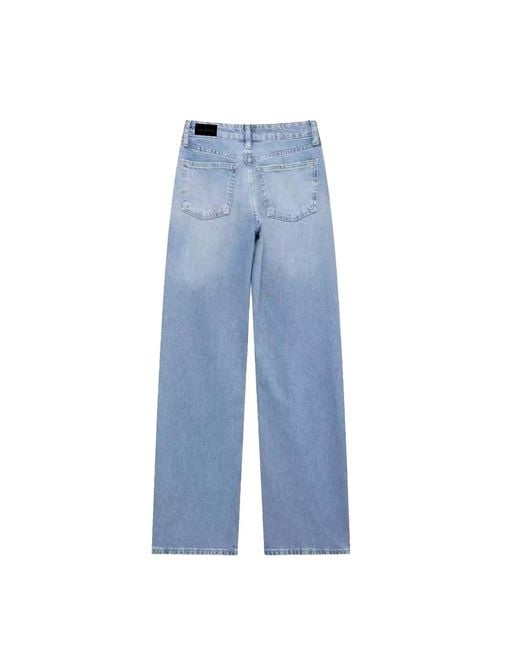 Chanel Joan Elkayam Blue Mirror Dots Detailed Straight Leg Jeans