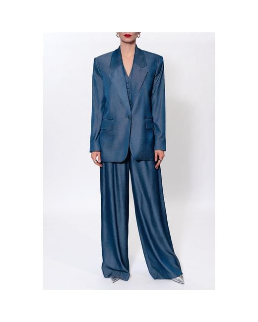 AGGI by HALEWSKI Blue Tatiana Denim Oversized Blazer