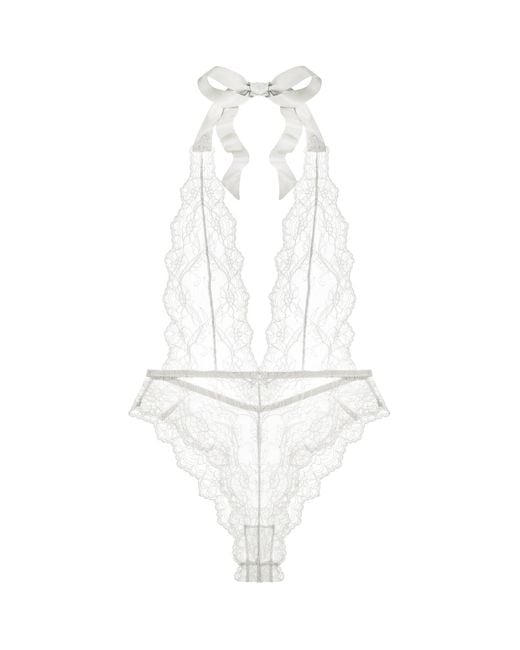 Journelle White Anais Bodysuit Powder