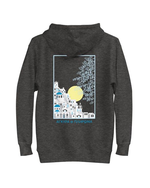 Anchor and Crew Gray Heather Santorini Landmark Cotton Blend Hoodie