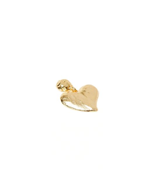 Freqnc Atelier Metallic Amor Heart Drop Earrings