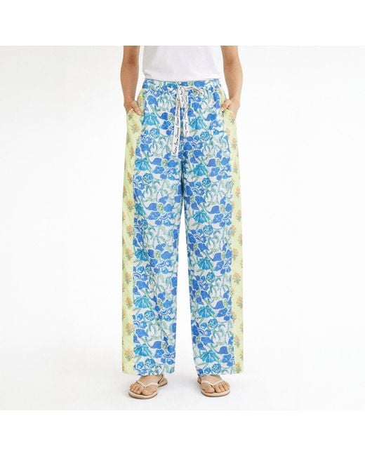 NoLoGo-chic Blue Mix Match Chelsea & Pallis Trousers Cotton