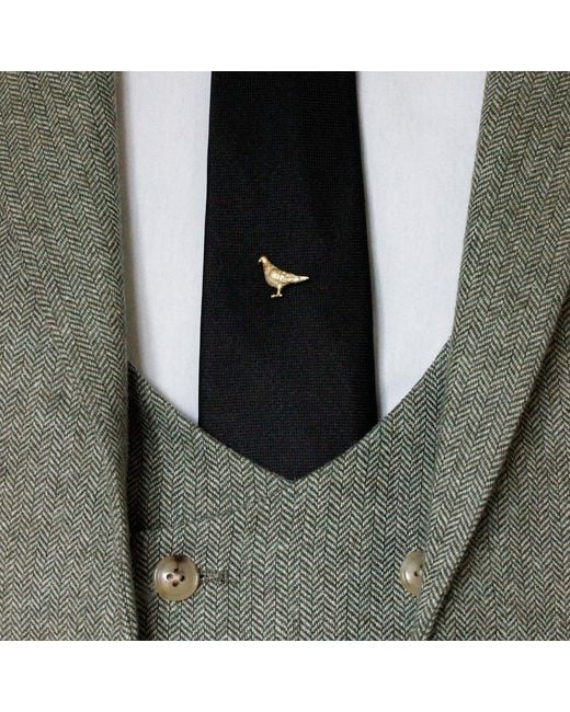 Lee Renee Metallic Pigeon Lapel Pin– for men