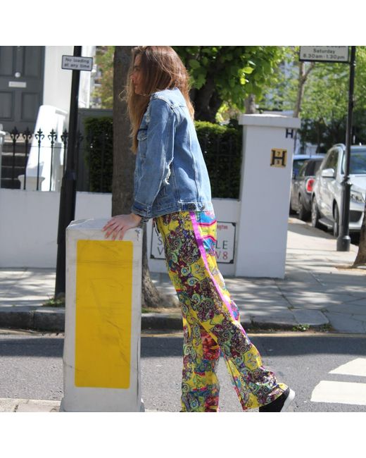 Boutique Kaotique Yellow Funky Flowy Pants