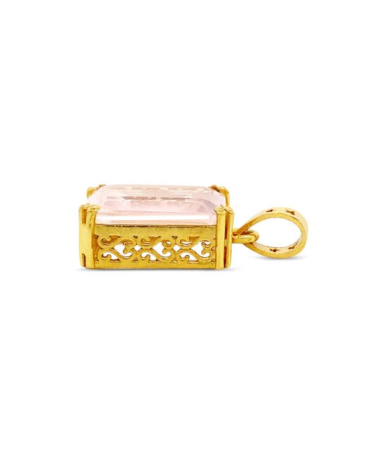 GEM BAZAAR Pink Rosings Pendant & Chain