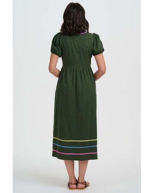 Sugarhill Green Renee Jersey Midi Dress, Ric Rac