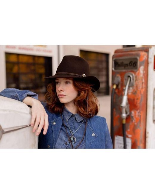 Jamie Slye Hats + Accessories Blue Wynn Wool Fedora Hat