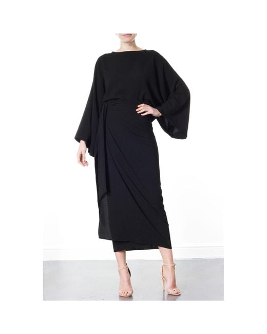 Meem Label Blue Amari Wrap Skirt