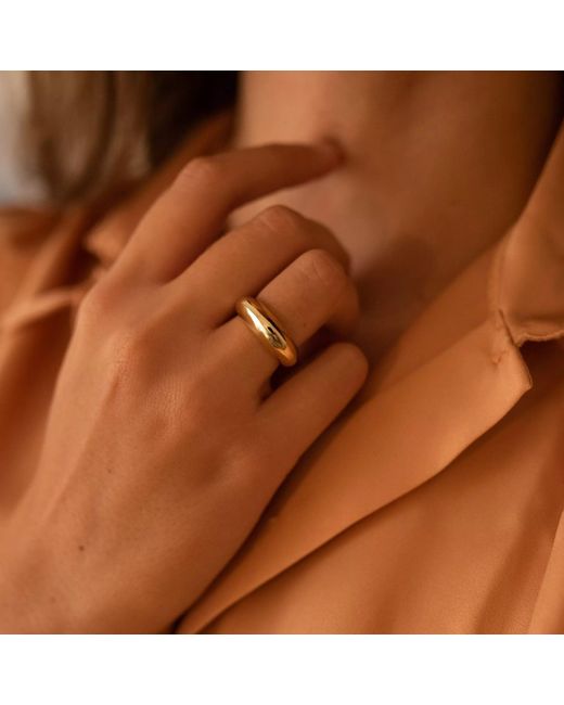 Elk & Bloom Metallic Thick Dome Ring