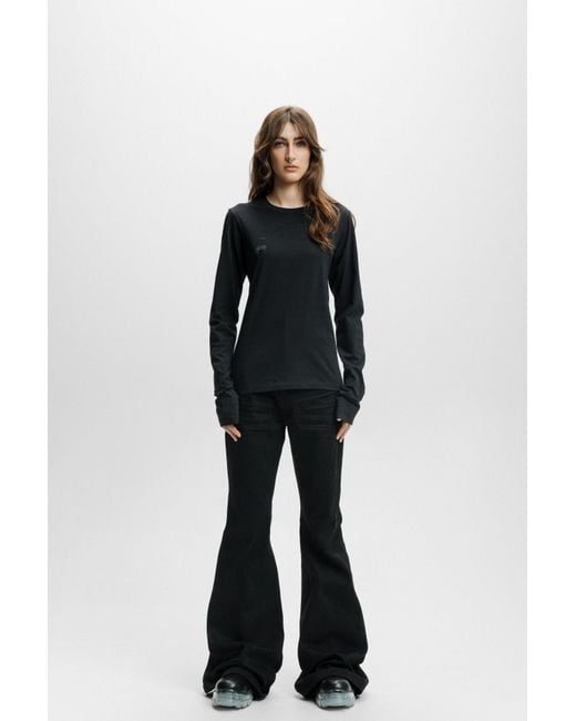 Galleriadele Black The Long-Sleeve Skull T-Shirt