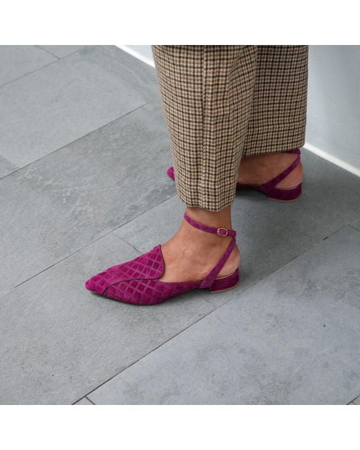 Alterre Purple Malbec Puff Marilyn Pointed Loafer