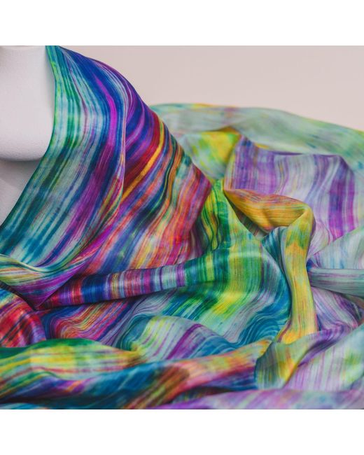 Silk and Bears Purple Brushstroke Hand-Dyed Silk Shawl – Mulberry Silk Wrap