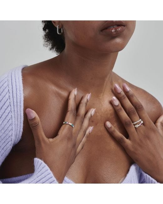 Shabella Nyc Metallic Stack Ring