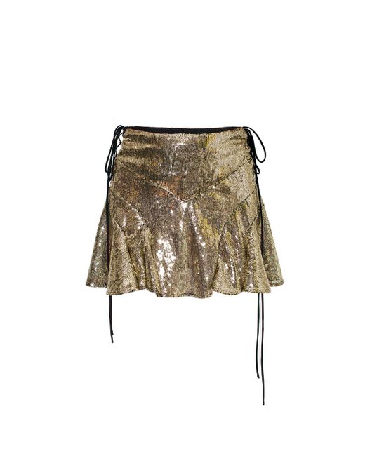 SVETA Milano Green Mary Sequin Mini Skirt