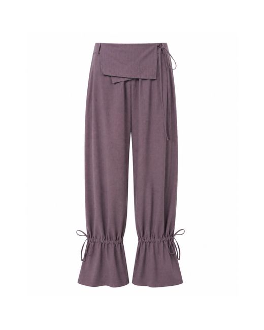 Mind Traveler Purple Gingham Balloon Alea Trousers