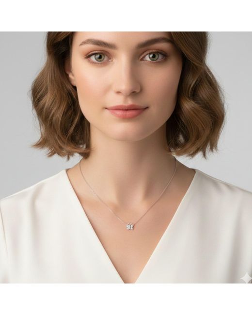 BLOOMTINE | Earth Angel HQ Metallic Enchanting Flutterfly Sterling Butterfly Necklace