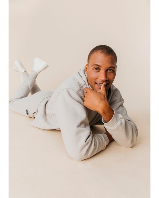 Ocio Leisurewear Gray Neutrals Oversized Hoodie for men