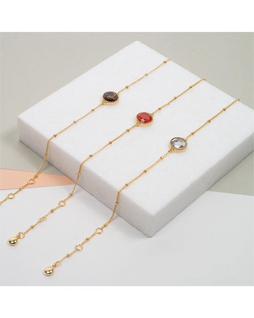 Auree Jewellery Metallic Barcelona July Carnelian Birthstone Bracelet