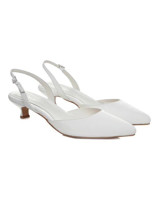 Ginissima White Alice Slingbacks