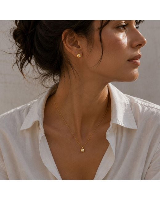 Lily Flo Jewellery Metallic Aurora Diamond Solitaire Necklace