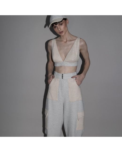 Vestiaire d'un Oiseau Libre Gray Neutrals Alpaca Wool Top
