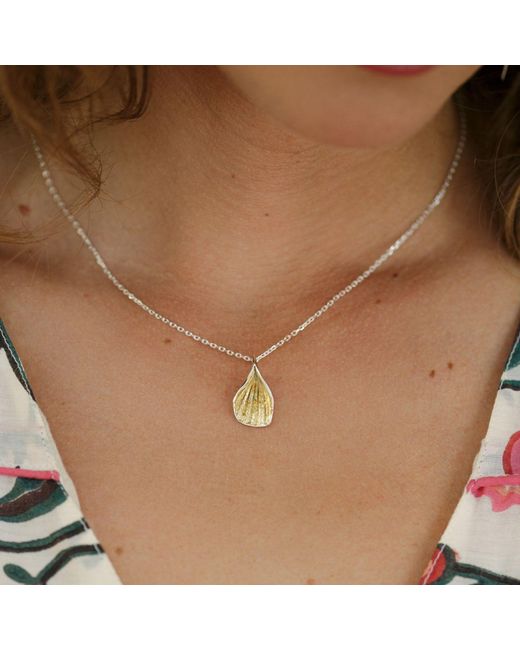 Isla Silver Metallic Vermeil Shell Pendant