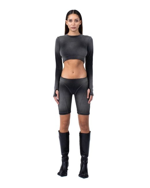 Ardea Gray Stride Biker Shorts