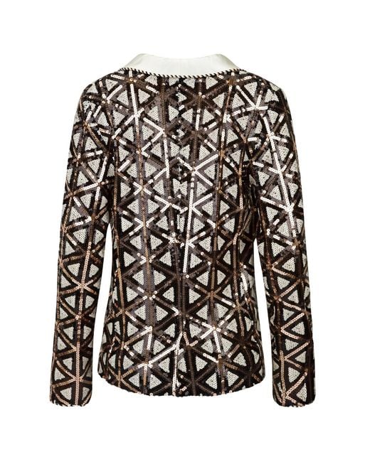 Boutique Kaotique Black Triangle Sequin Blazer