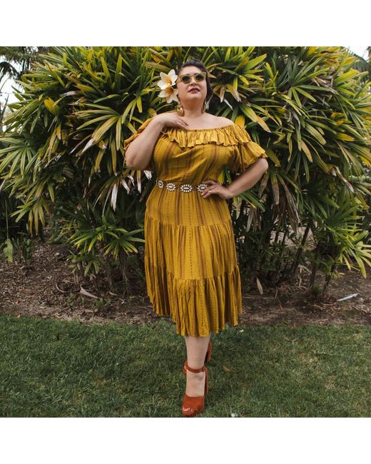 Jennafer Grace Multicolor Saffron Veranda Dress