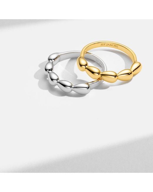 Sif Jakobs Jewellery Metallic Ring Goccia Piccolo Pianura