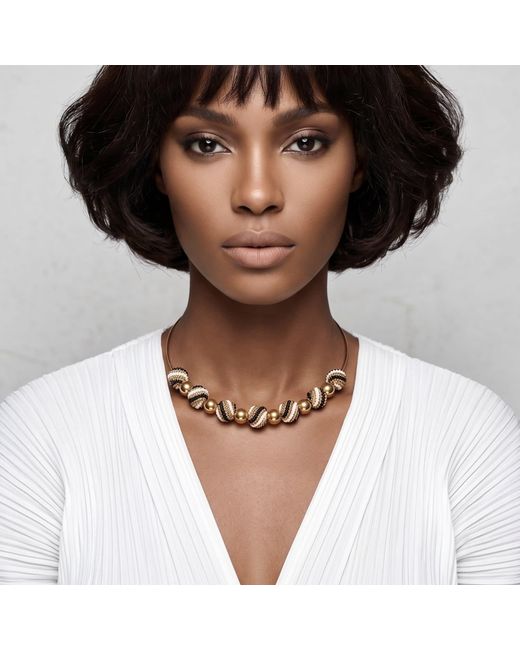 Iliana Arrazola Metallic Magic Ball Necklace, And