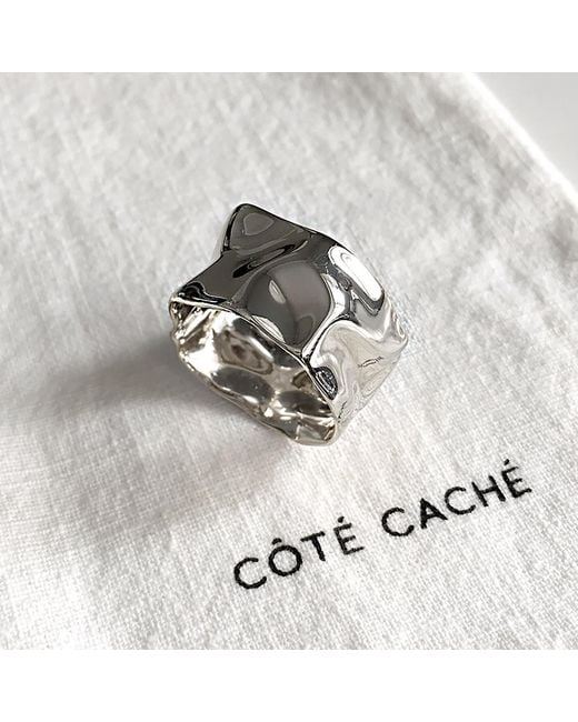 Cote Cache White Wave Ring