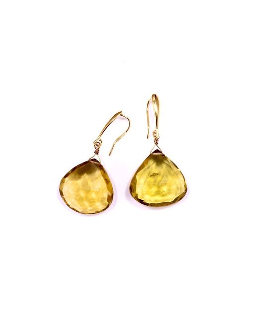 Mineralgems•Studio Yellow Citrine Quartz Drop Earrings