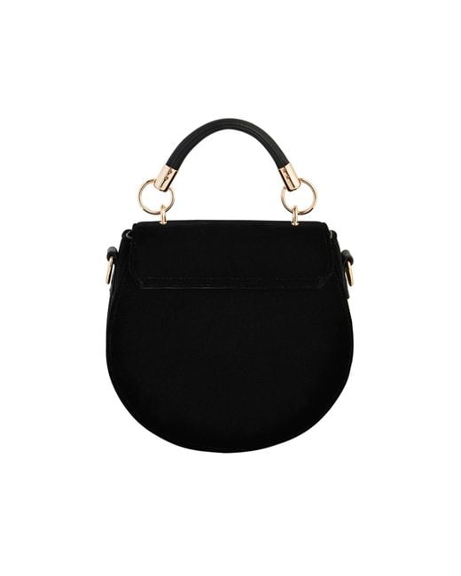 Fable England Black Fox & Owl Embroidered Top Handle Saddle Bag