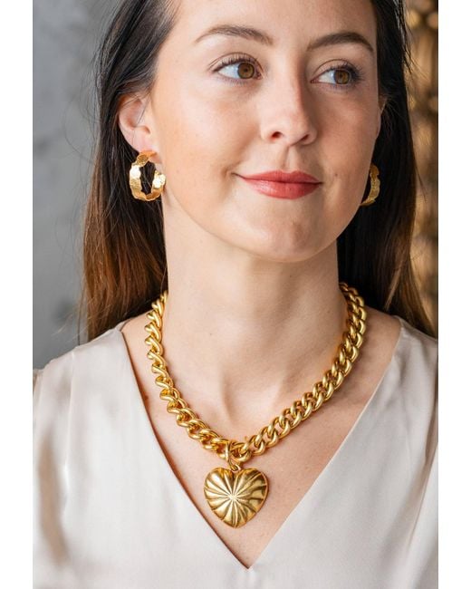 Loni Paul Jewelry Metallic Grateful Heart Necklace
