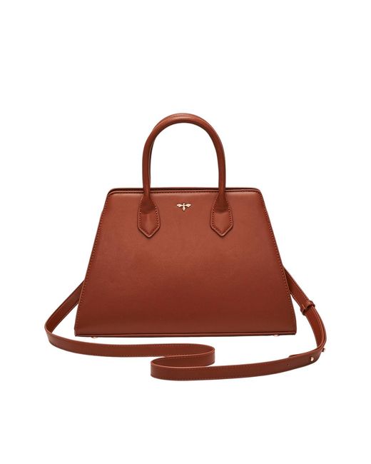 Fable England Brown Grace Structured Tote