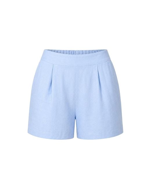 Oh!Zuza Blue Echo Viscose Shorts Pockets