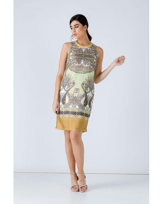 Conquista Natural Paisley Sleeveless Dress